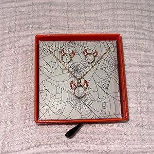 Devil earrings and necklace